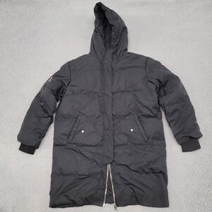 Orolay Coat Womens XL Black Hooded Goose Down Puffer Long Zip Parka Warm Winter